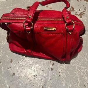 Michael Kors Red Leather Handbag